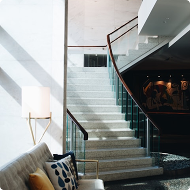 Modern hotel staircase